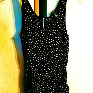 Black and Tan Polka Dot Romper